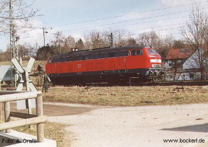 218 384-6 in Langenbach, März 2000